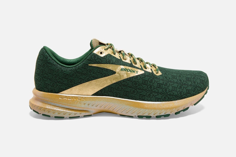 Brooks Launch 7 Mens Australia - Road Running Shoes - Green/Gold (332-AZHUM)